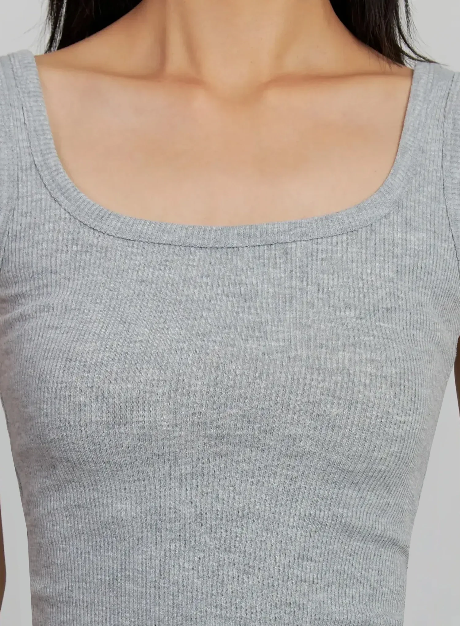 Ribbed Square Neck Tank IJ502 - Image 3