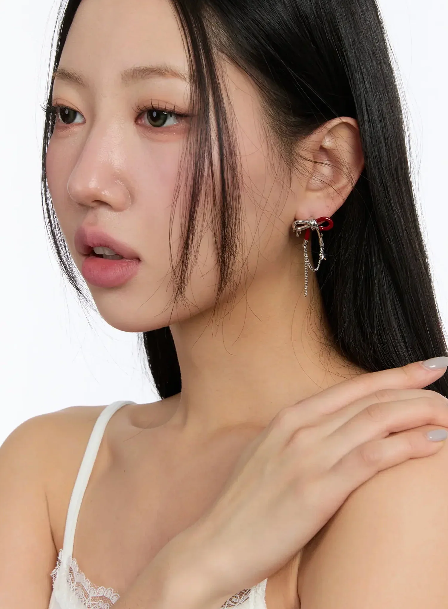 Ribbon Dangle Earrings IF526 - Image 2