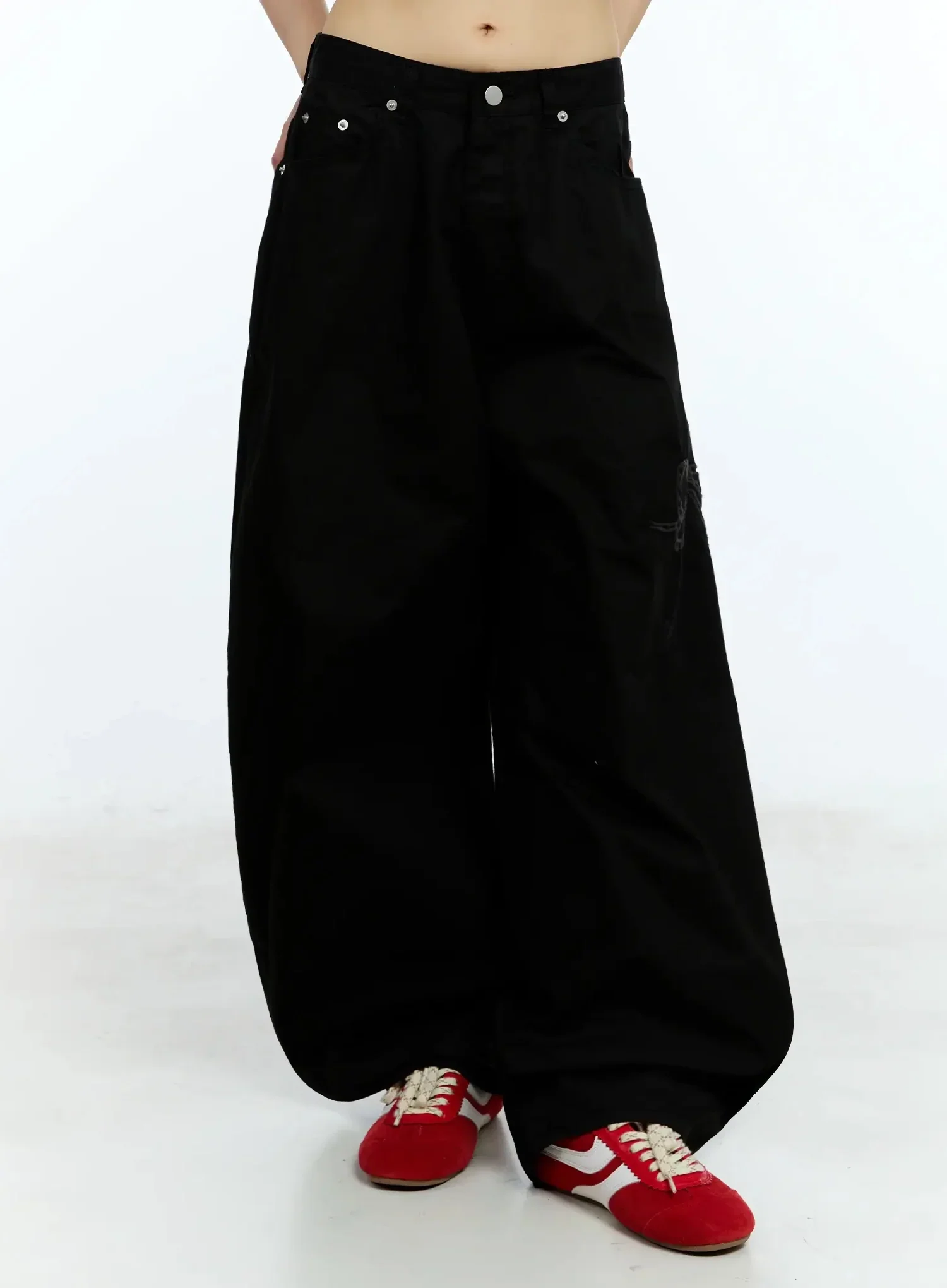 Ribbon Detail Baggy Pants IU523