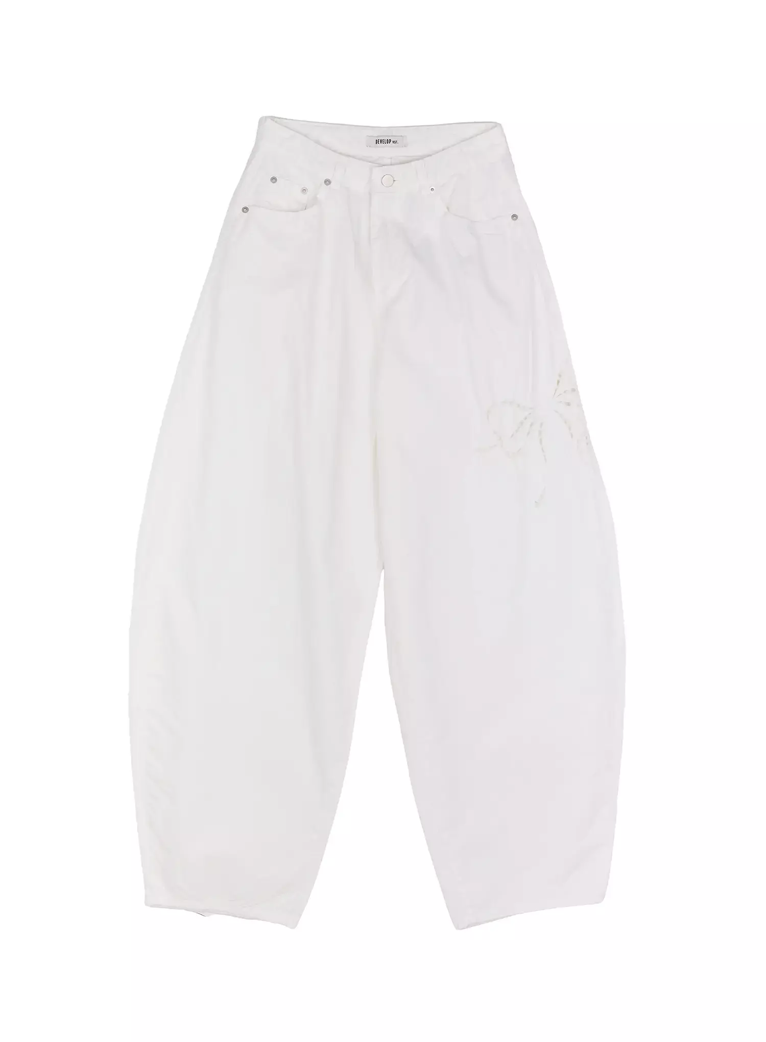 Ribbon Detail Wide-Fit Pants IU523 - Image 16