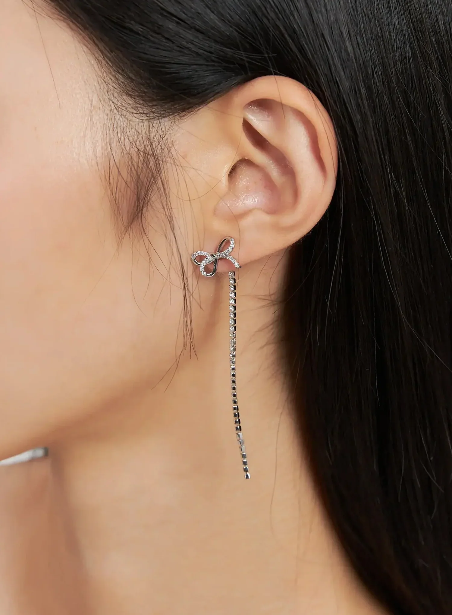 Ribbon Drop Earrings IS515 - Image 4