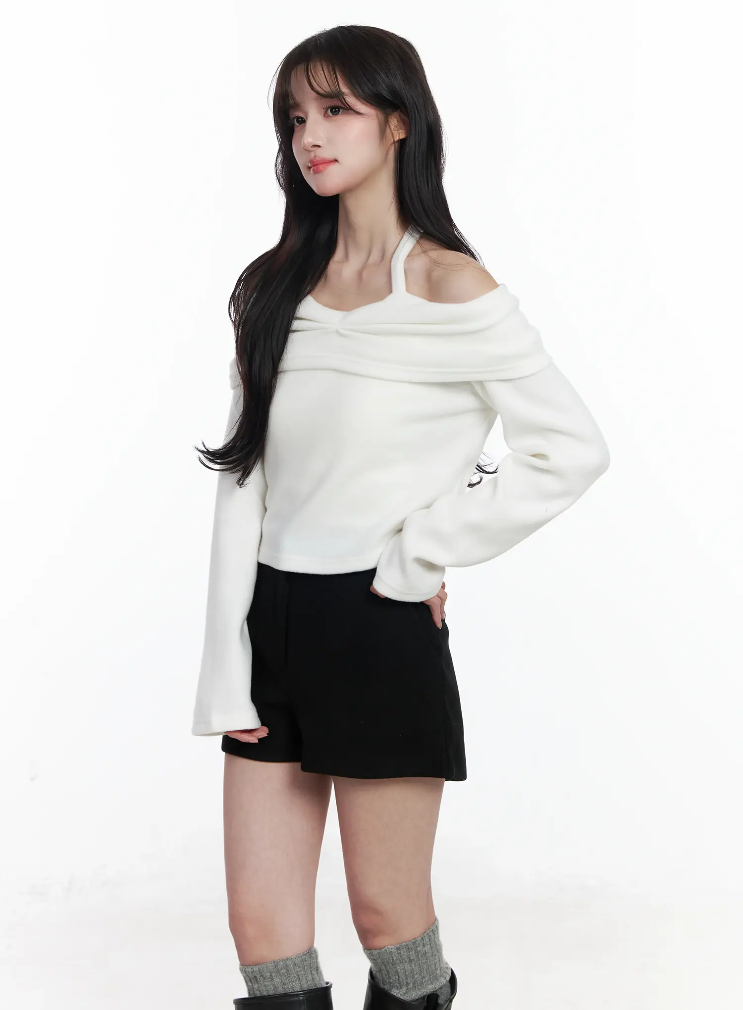 Ribbon Off-Shoulder Blouse IJ529 - Image 4