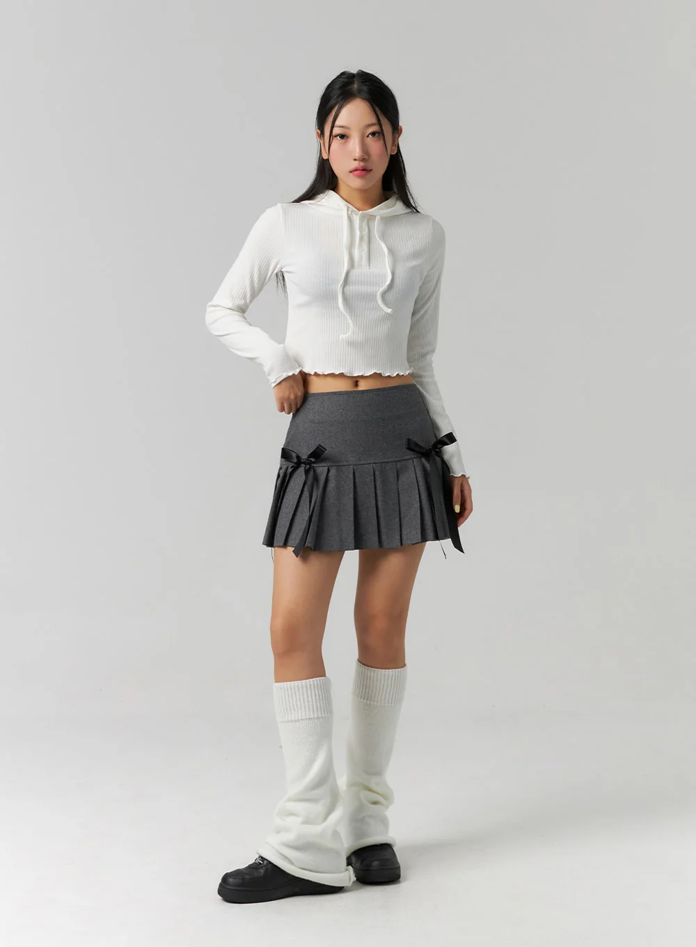 Ribbon Pleated Mini Skirt CS320 - Image 8
