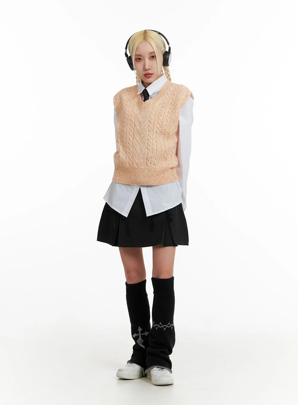 Ribbon Pleated Mini Skirt IF408 - Image 7