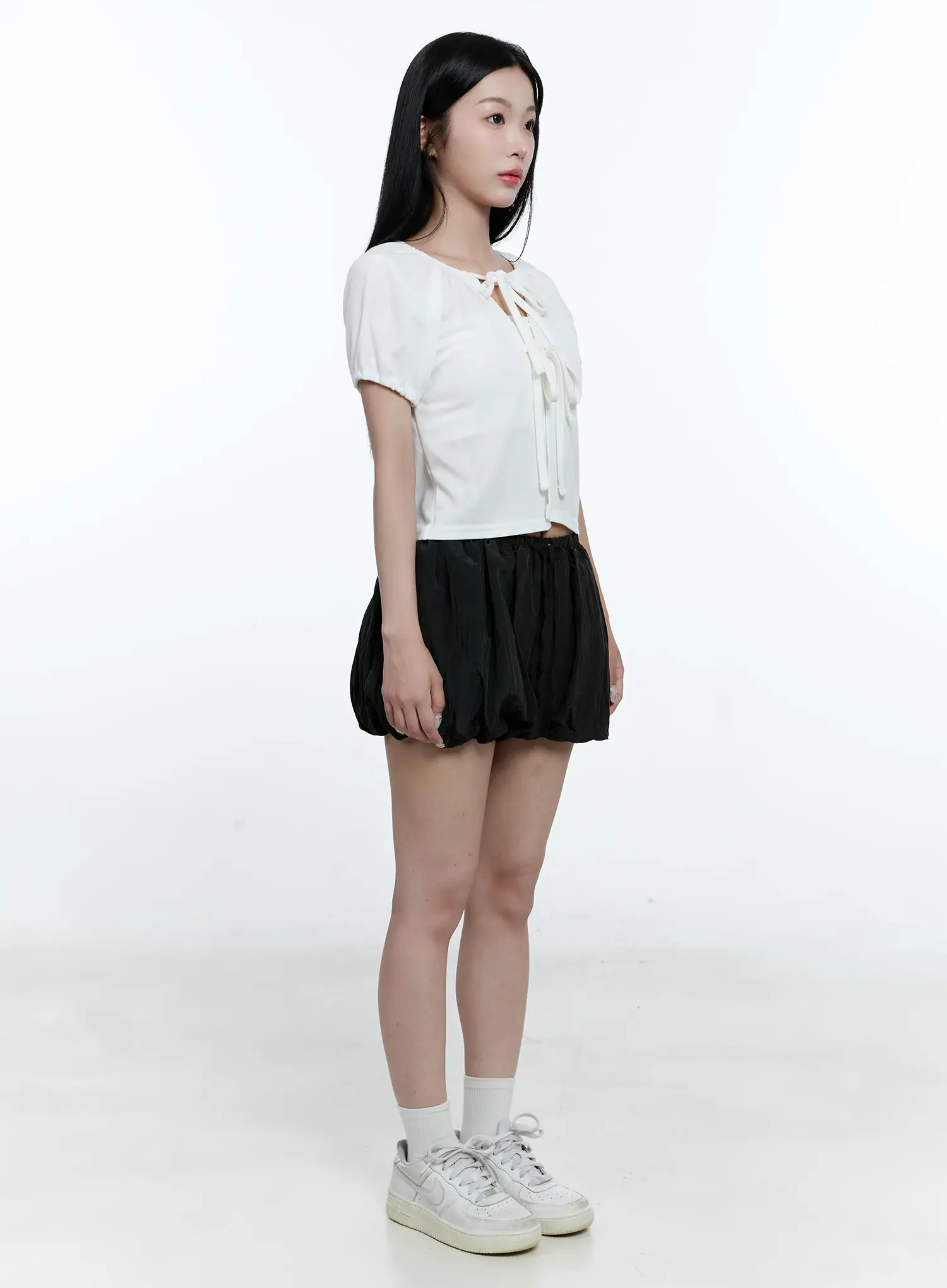 Ribbon Puff-Sleeve Cardigan CG511 - Image 8