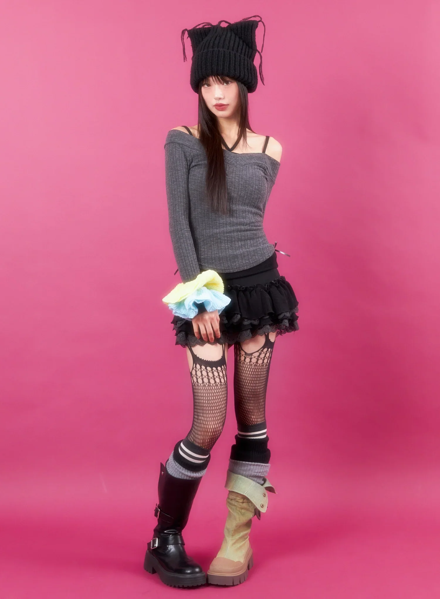 Ribbon Ruffle Skirt IN503 - Image 2