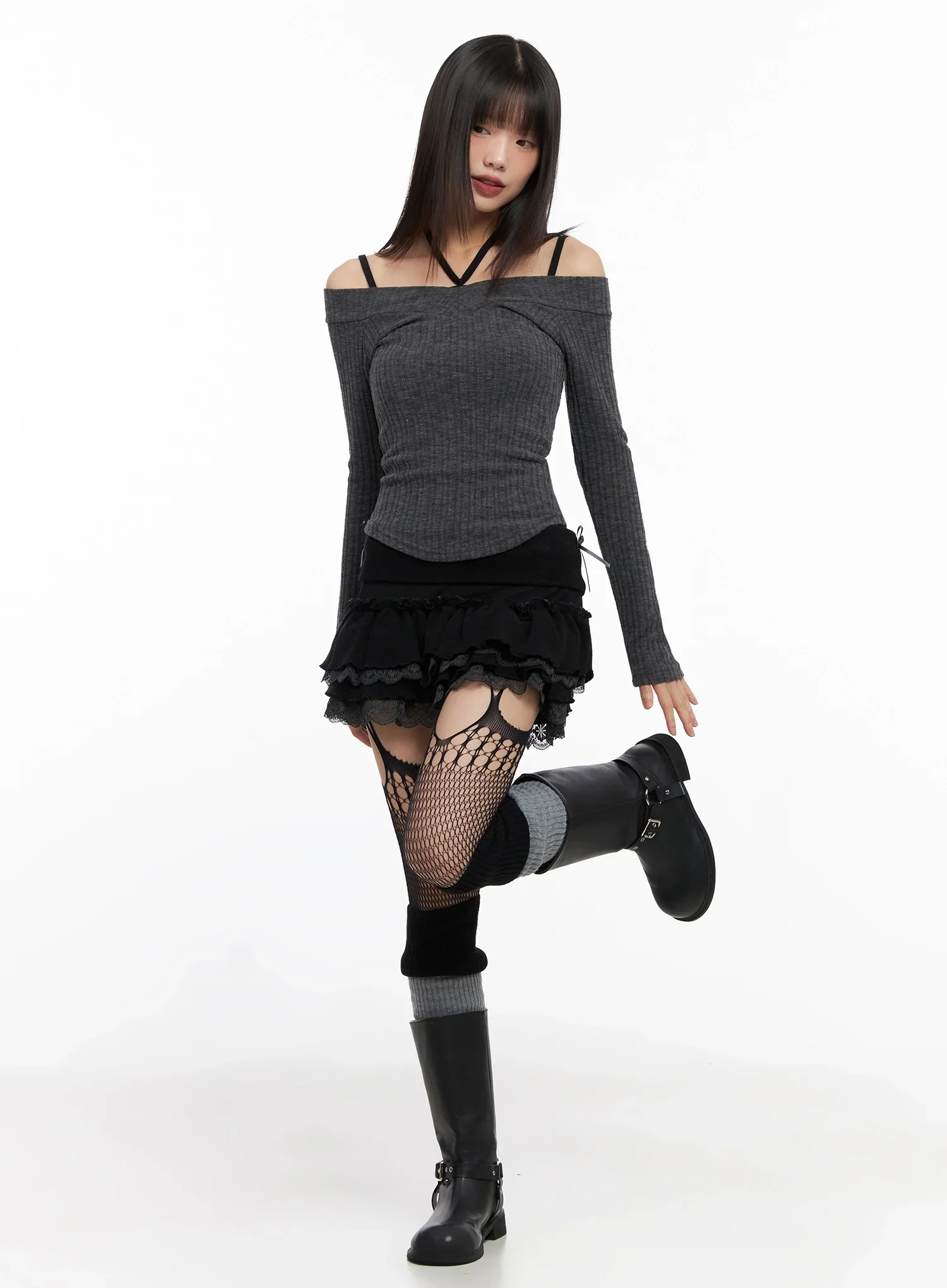 Ribbon Ruffle Skirt IN503 - Image 6