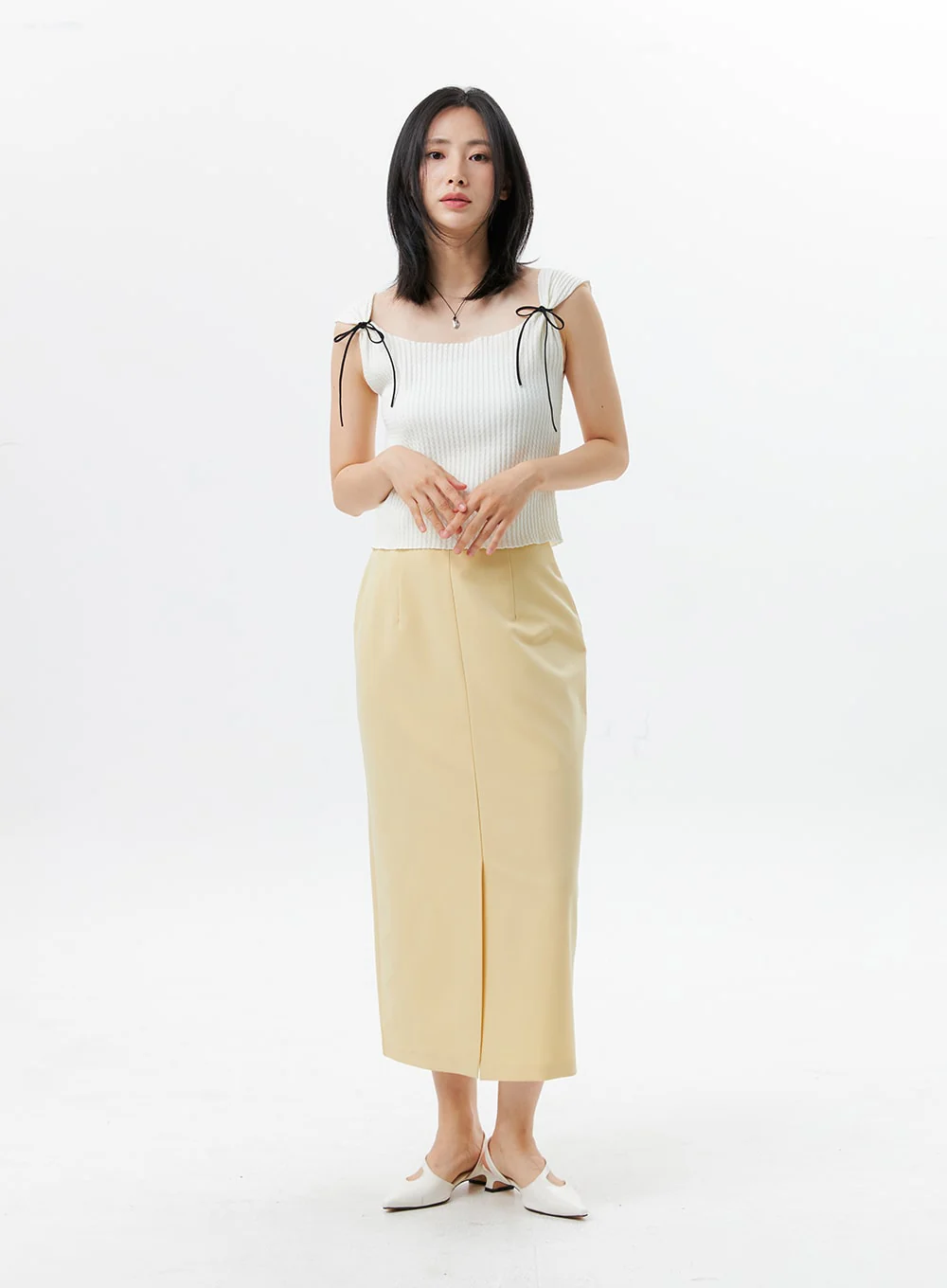 Ribbon Sleeveless Top OL325 - Image 2