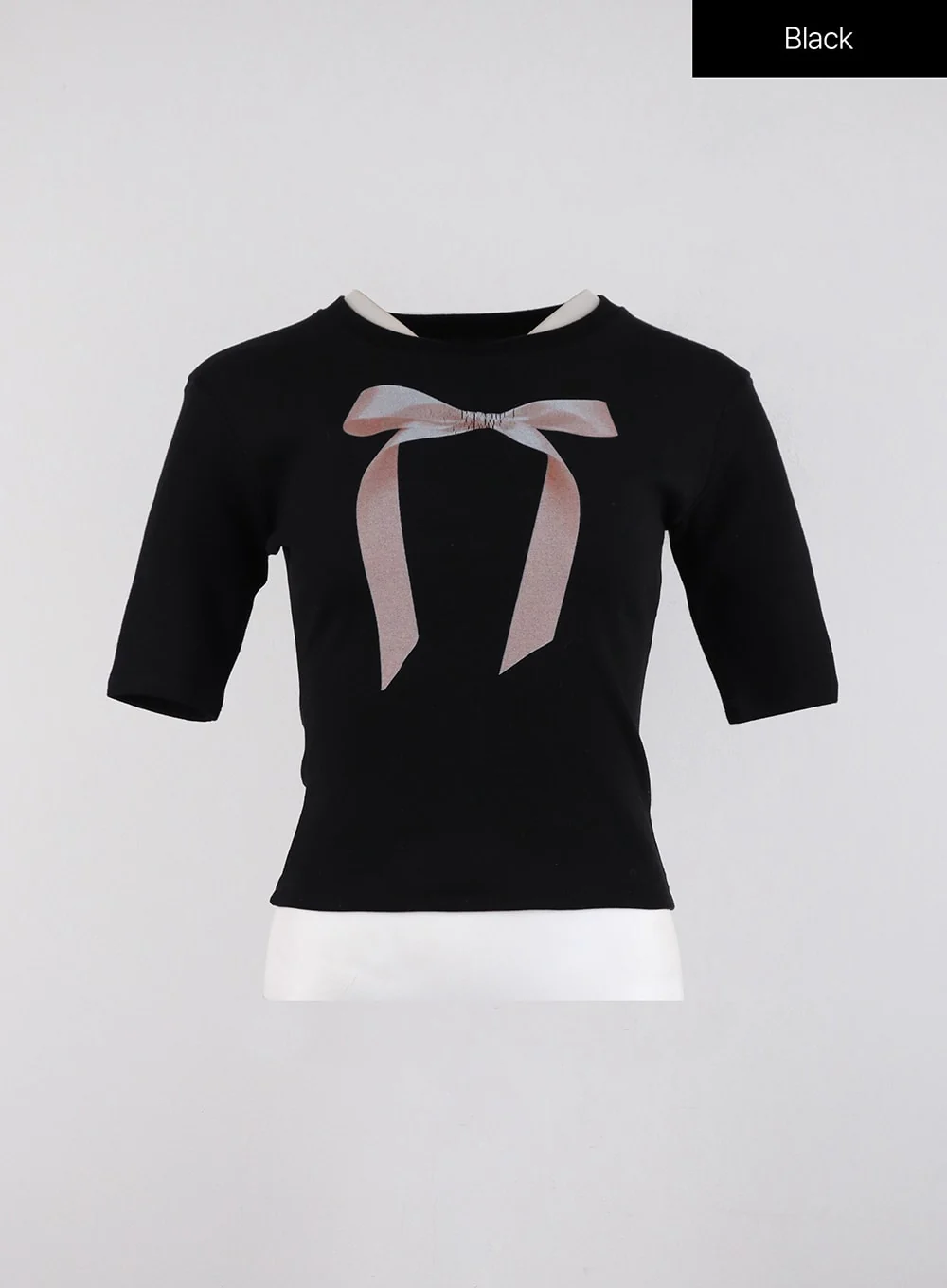 Ribbon Slip Crop T-shirt ID313 - Image 11