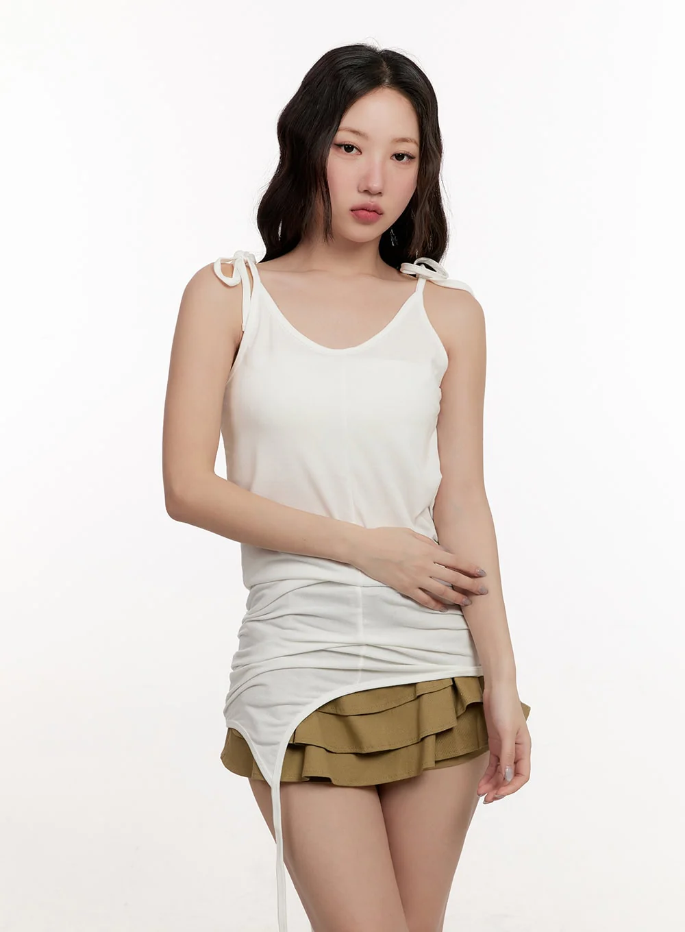 Ribbon String Asymmetric Cami Top CM510 - Image 9