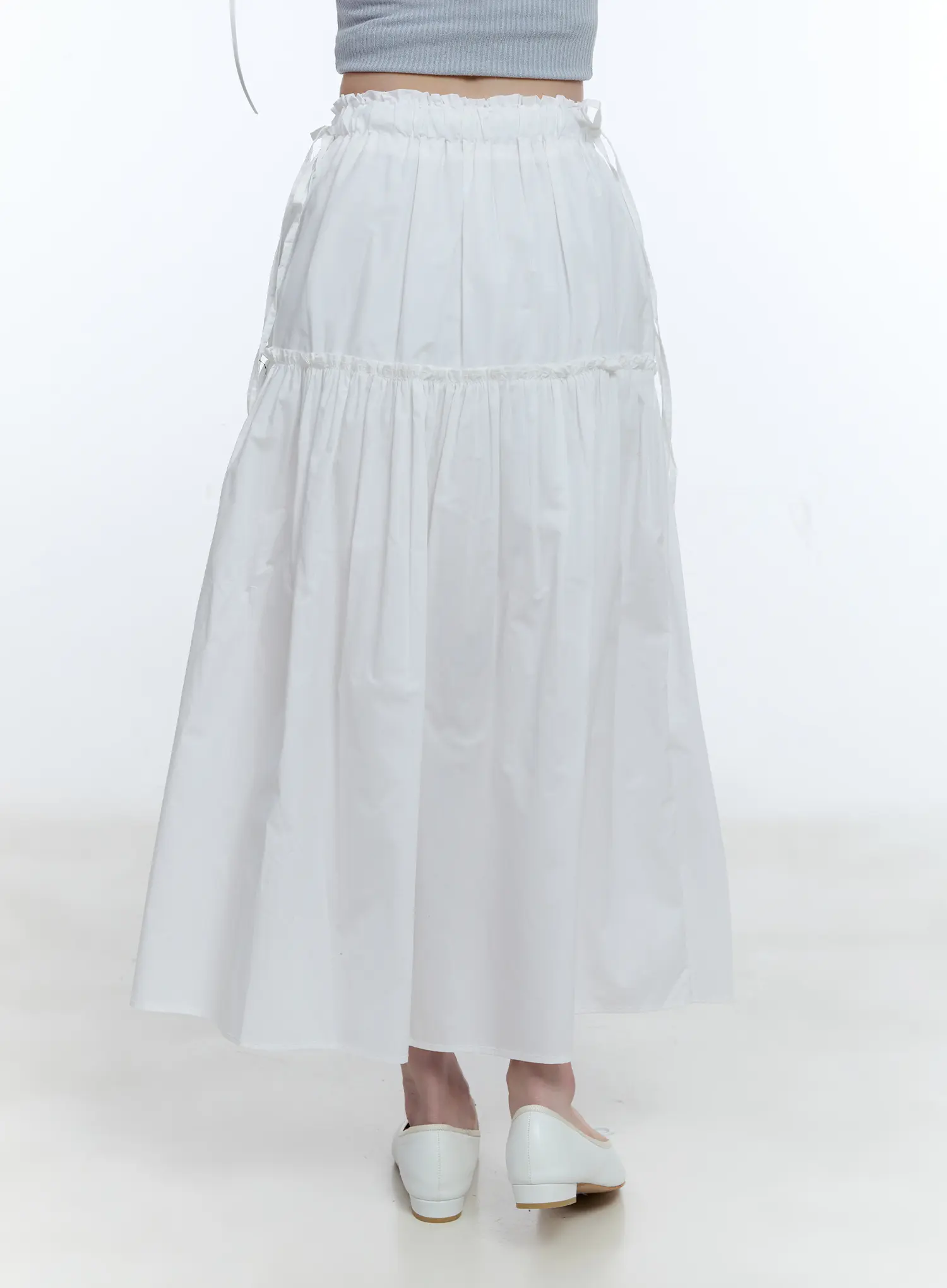 Ribbon Tie Waist Maxi Skirt CG512 - Image 7