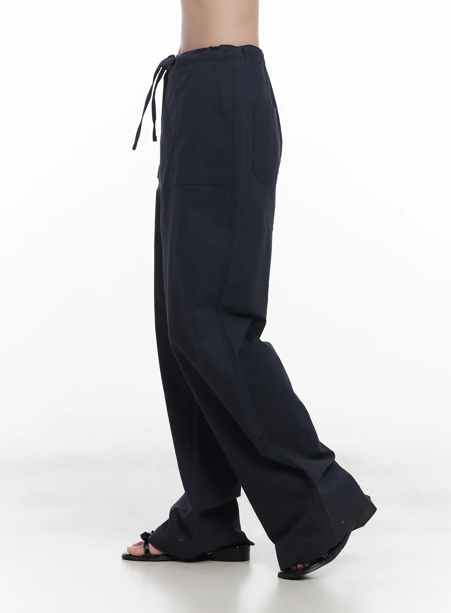 Ribbon-Tie Wide-Leg Pants CU523 - Image 4