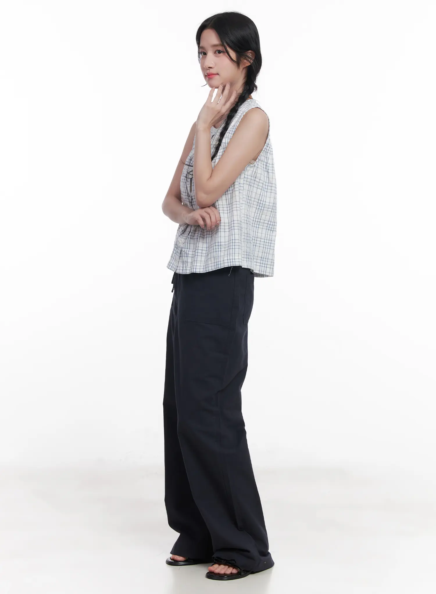 Ribbon-Tie Wide-Leg Pants CU523 - Image 5