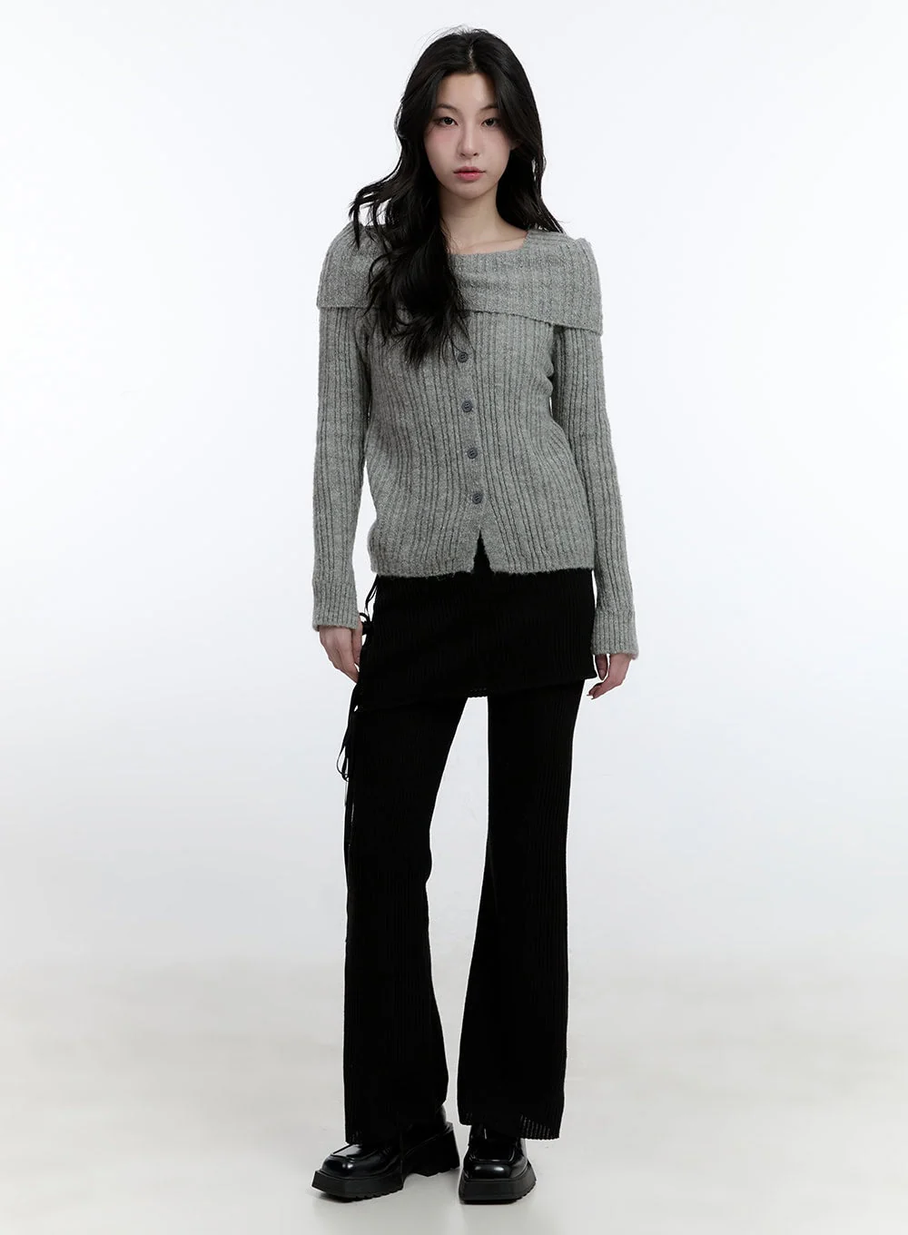 Ribboned Layered Skirt Pants Set CJ520 - Image 2