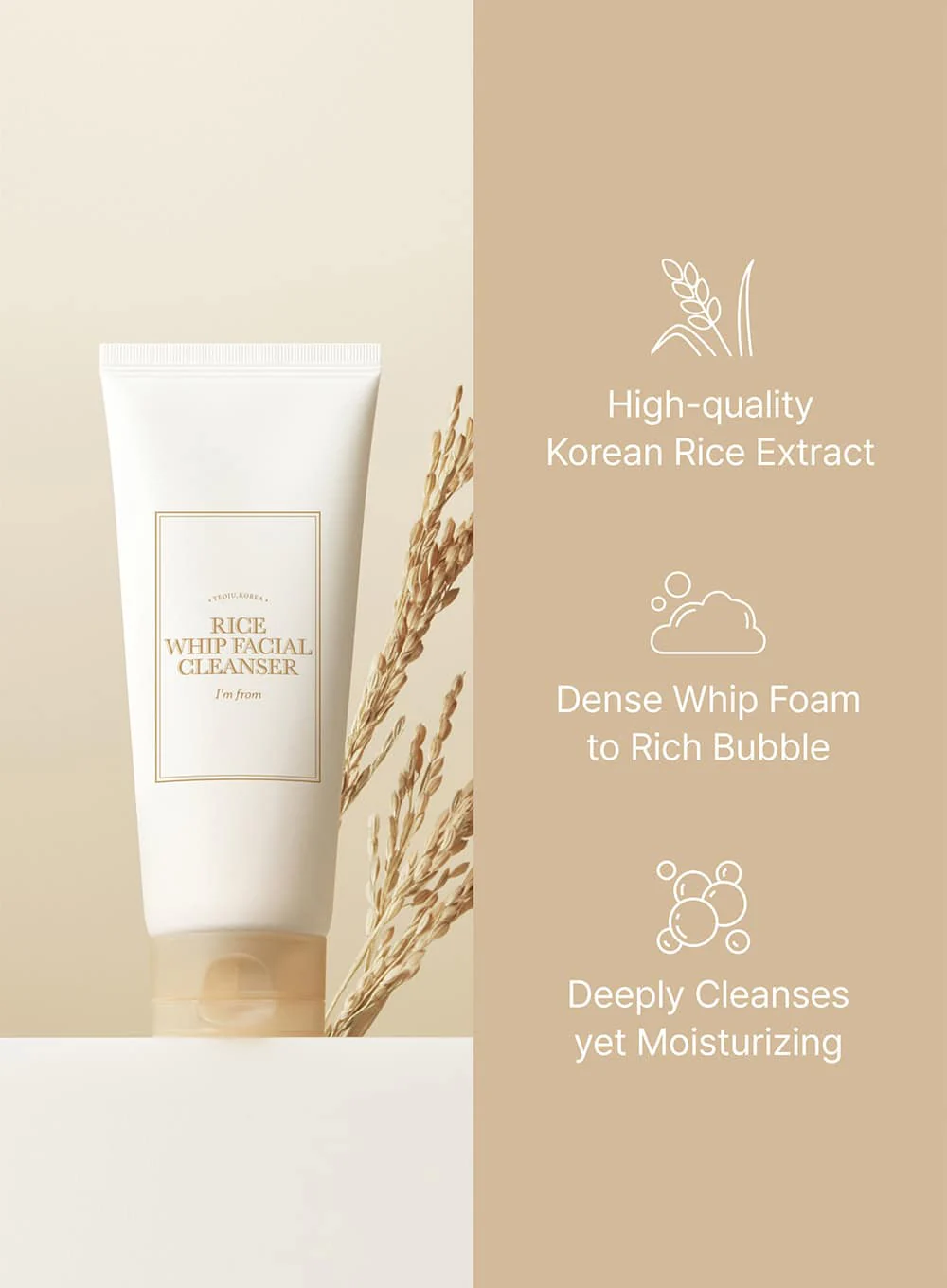 Rice Whip Facial Cleanser (150ml) - Image 2