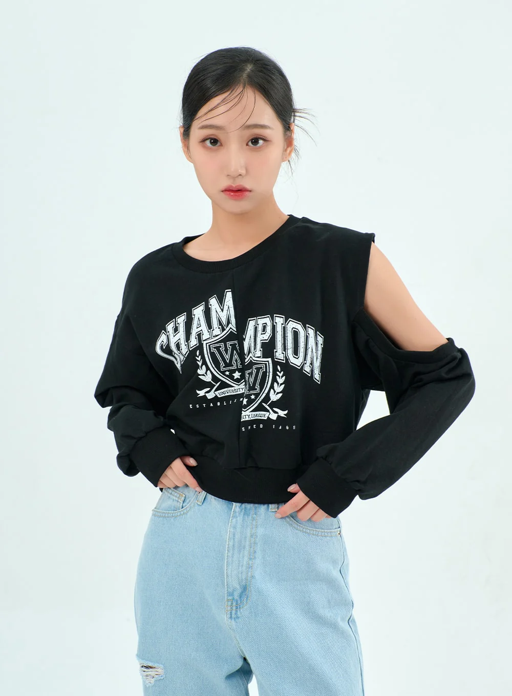 Ripped Basic Jeans BA328 - Image 7