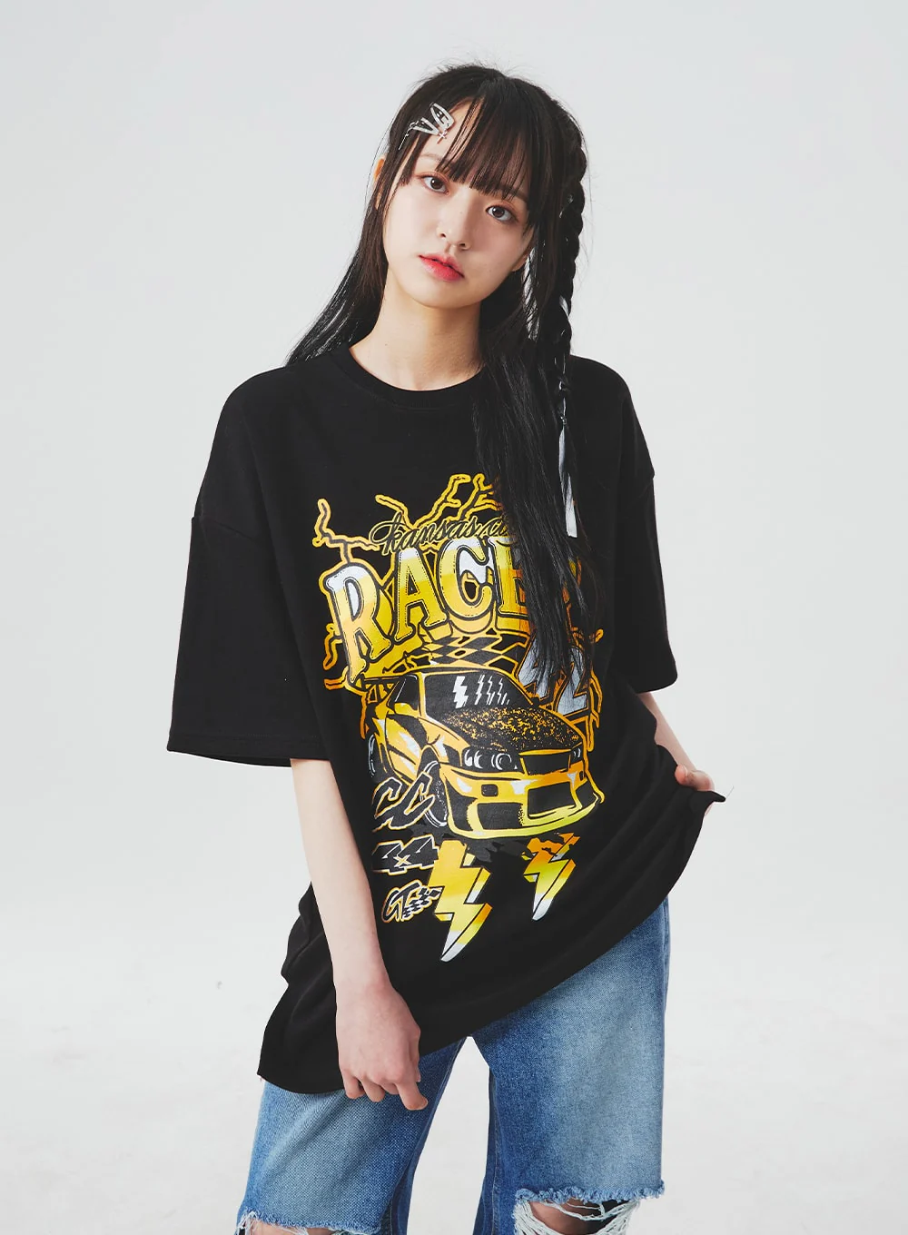Ripped Knee Blue Jeans BA307 - Image 10