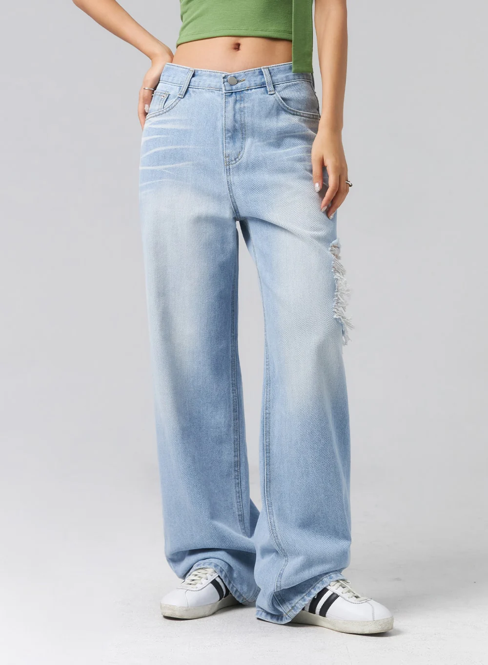 Ripped Side Jeans CL320 - Image 2