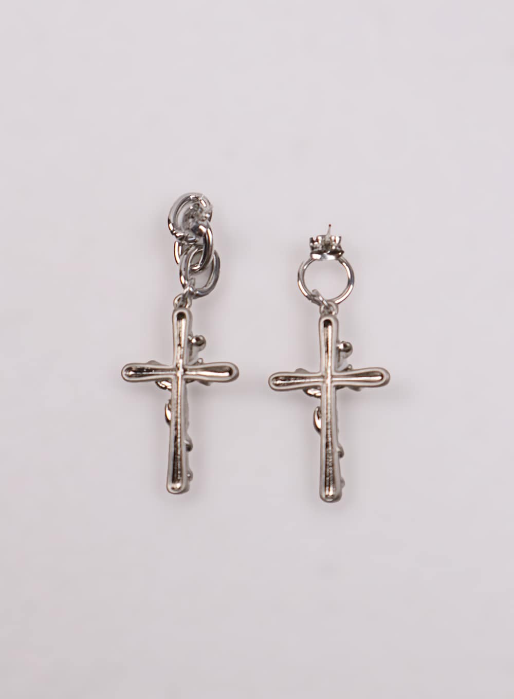 Rose Cross Stud Earrings IJ419 - Image 5