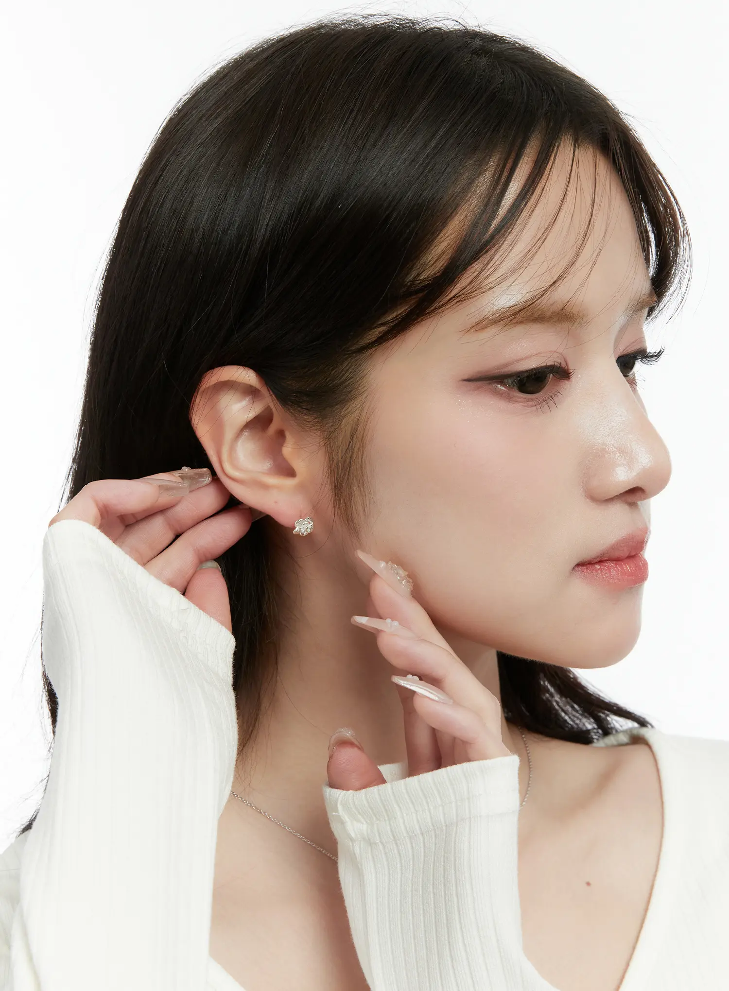 Rose Stud Earrings CD514 - Image 3