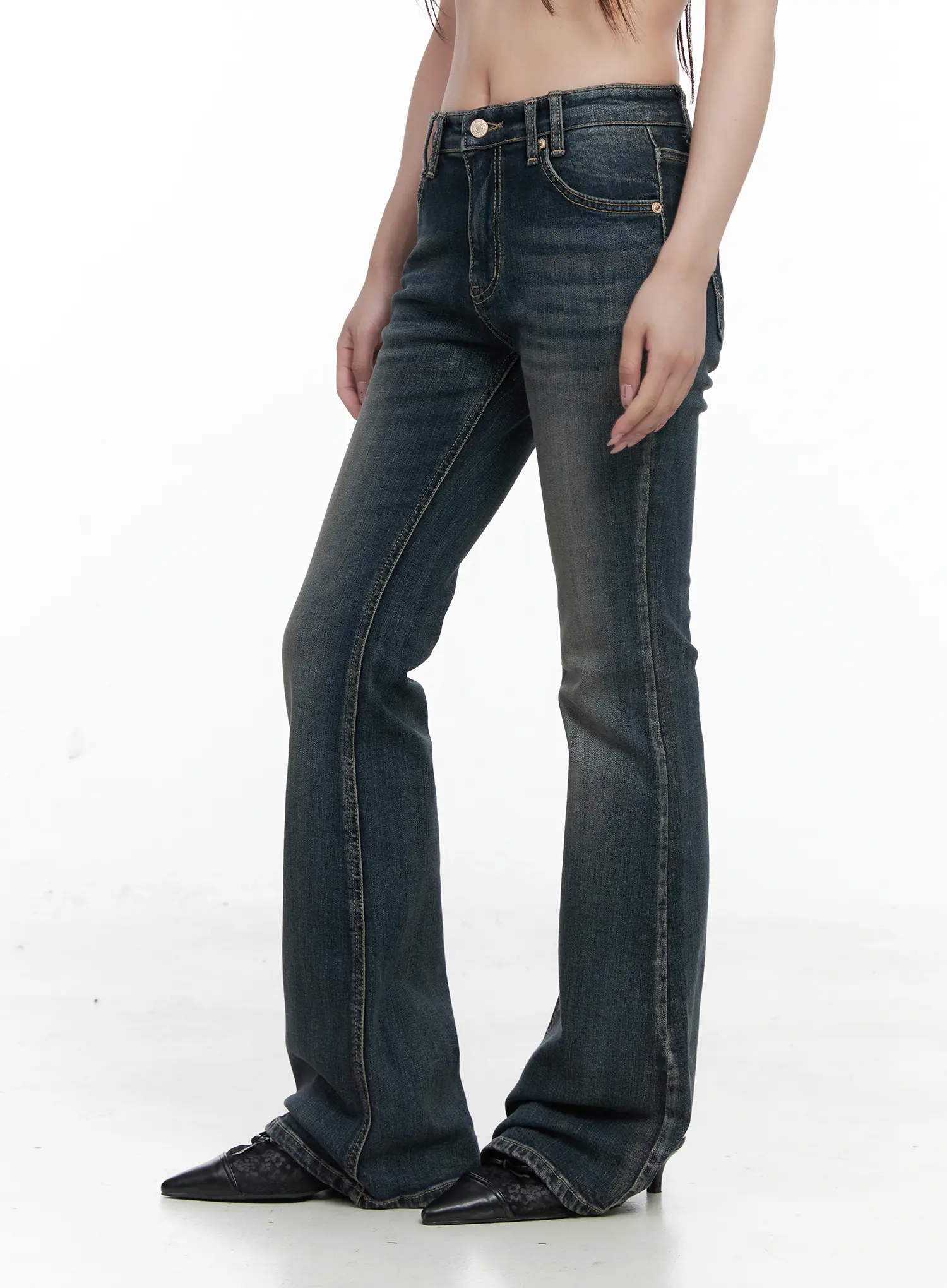 Rosé Washed Bootcut Jeans CO520 - Image 5