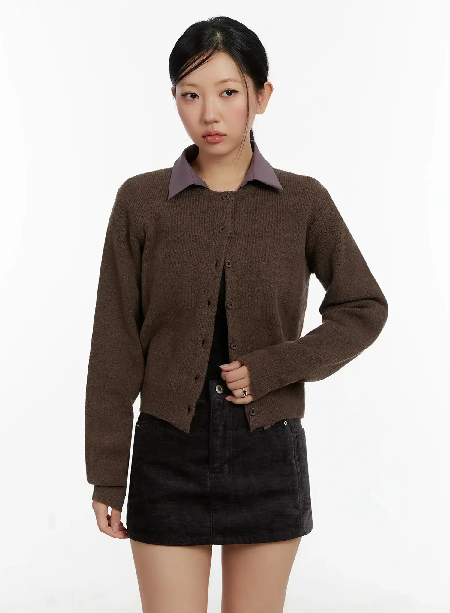 Round Neck Knit Cardigan ID525 - Image 14