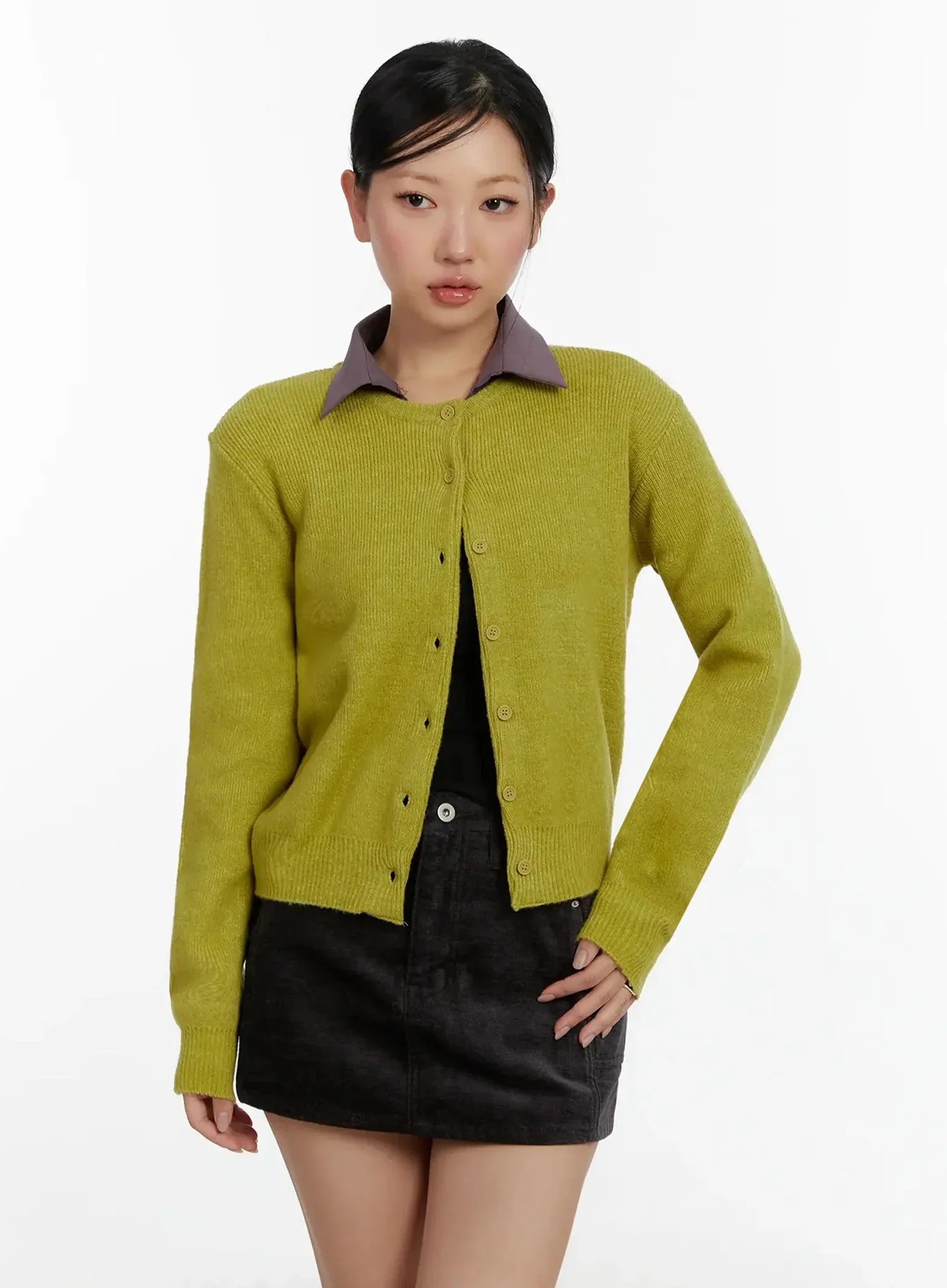 Round Neck Knit Cardigan ID525 - Image 15