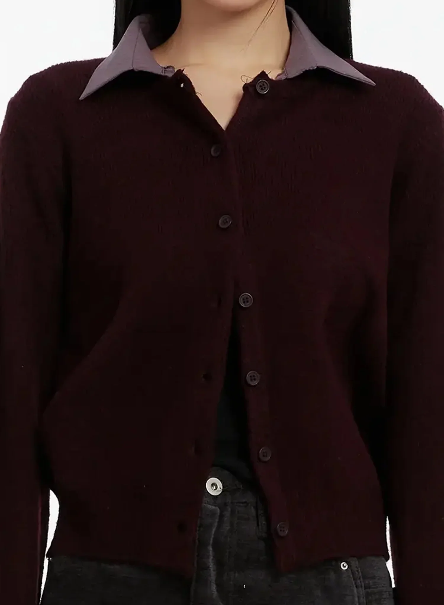Round Neck Knit Cardigan ID525 - Image 4