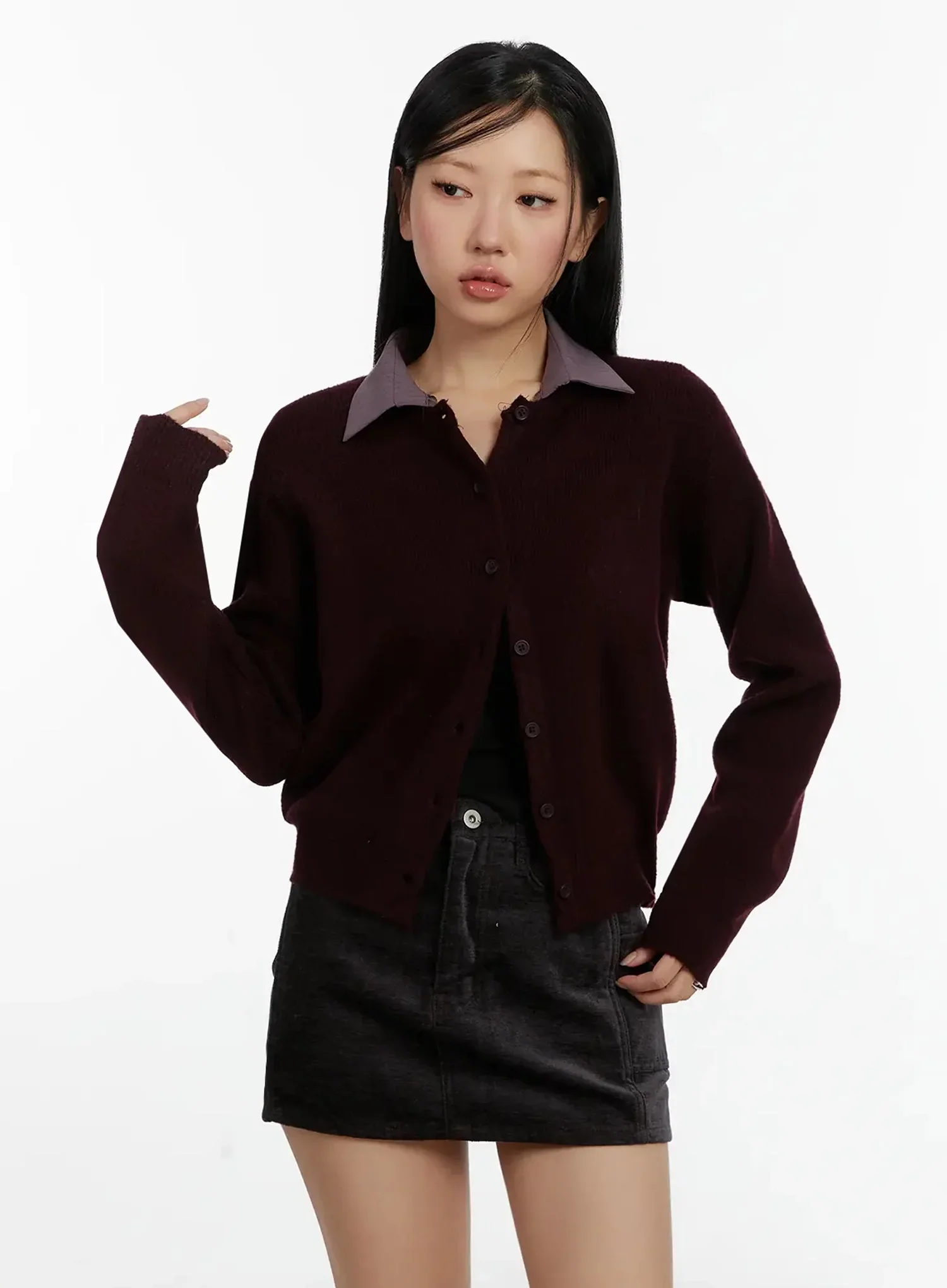 Round Neck Knit Cardigan ID525 - Image 5