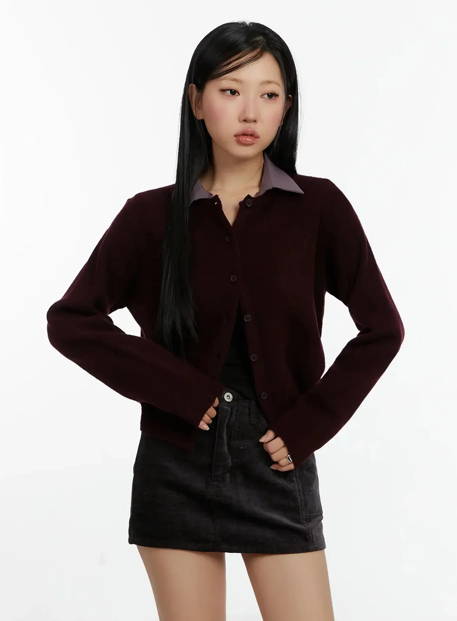 Round Neck Knit Cardigan ID525 - Image 6