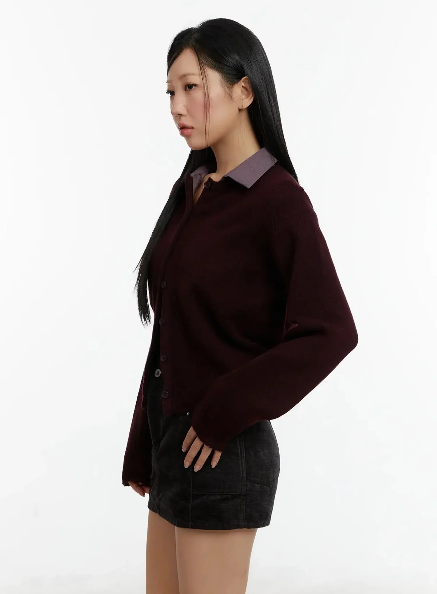 Round Neck Knit Cardigan ID525 - Image 7