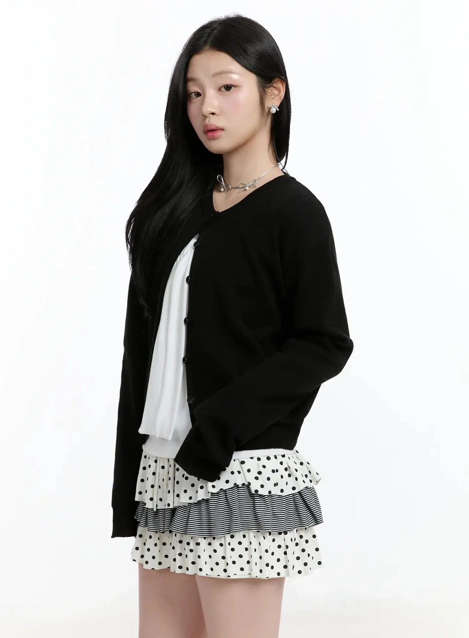 Round Neck Knit Cardigan IM519 - Image 8