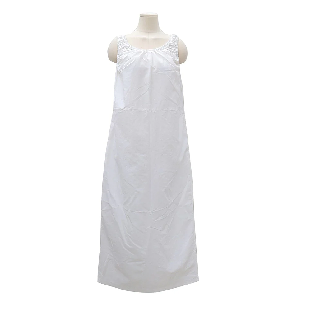 Round Neck Shirring Nylon Maxi Dress OA14 - Image 17