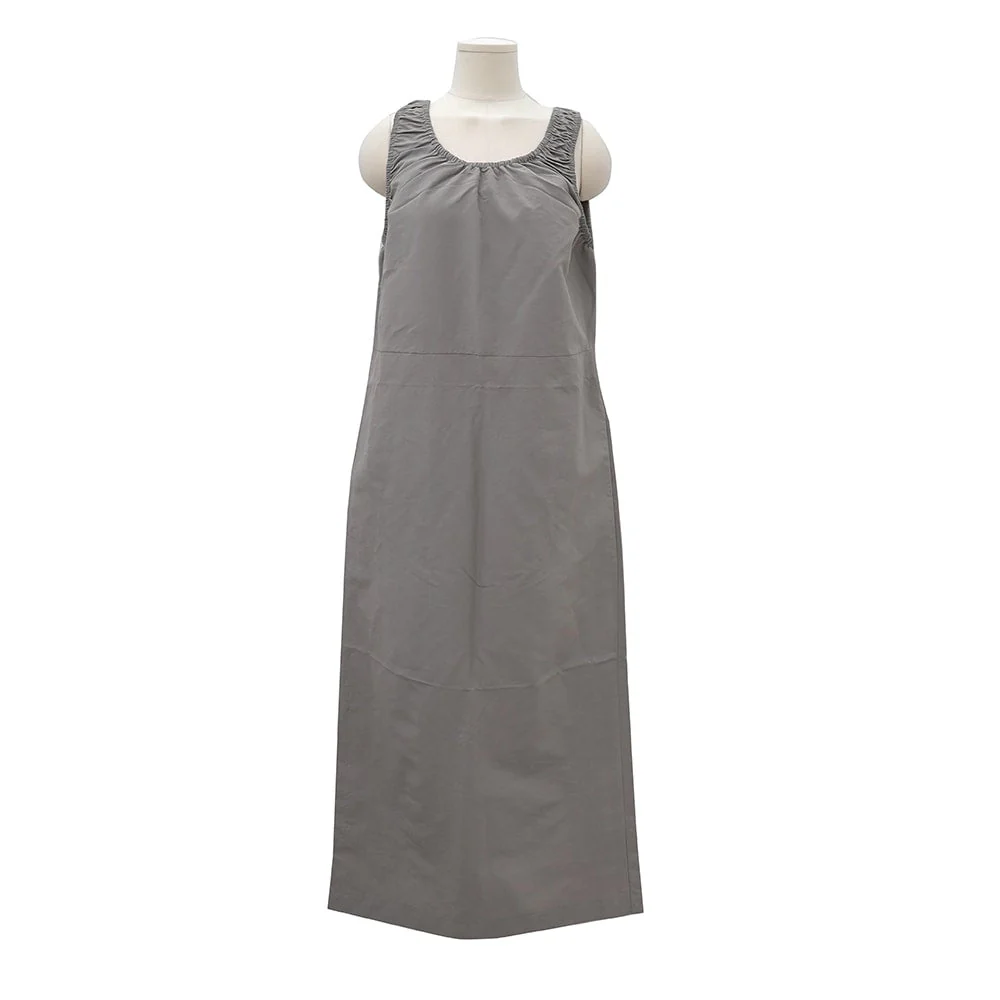 Round Neck Shirring Nylon Maxi Dress OA14 - Image 18