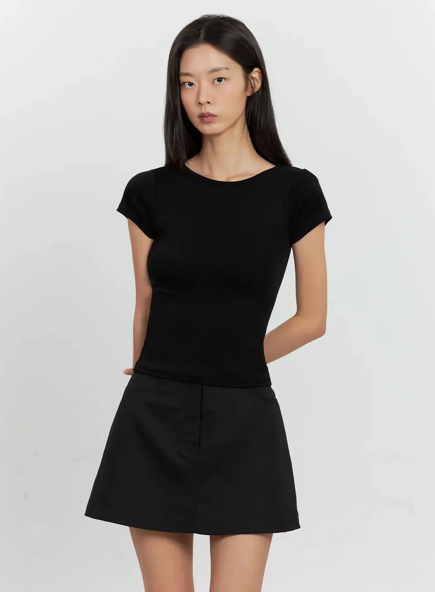 Round Neck Short-Sleeve Top IL528 - Image 19