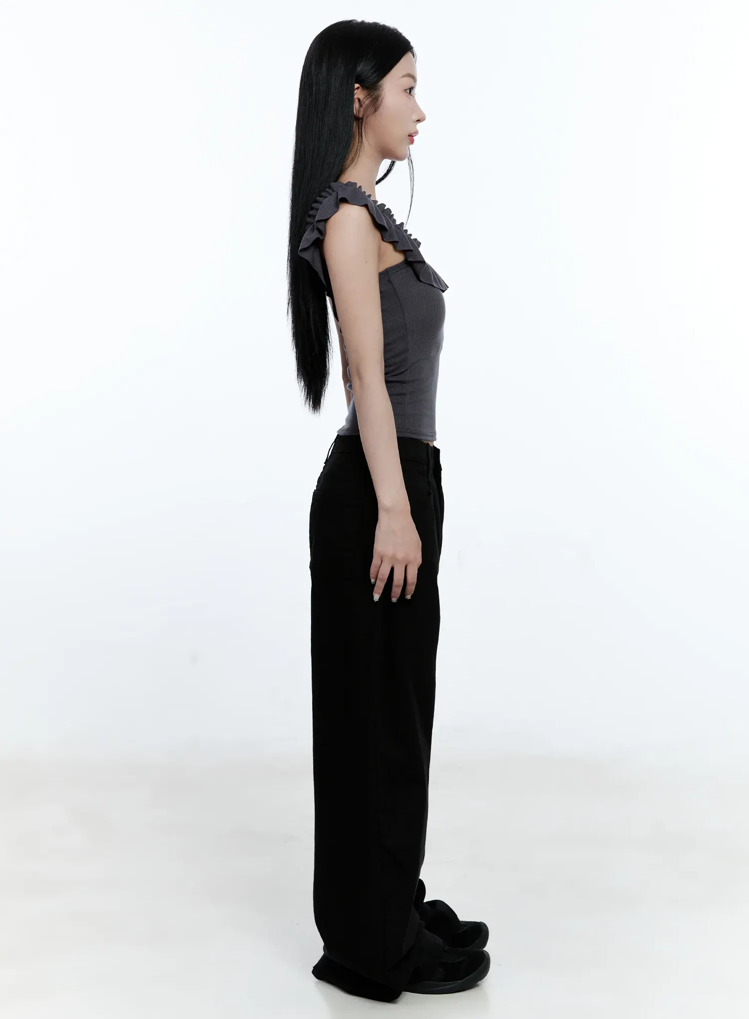 Ruffle Detail Square-Neck Top CG507 - Image 6