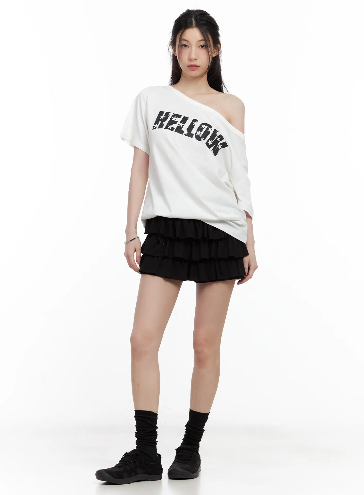 Ruffle Layered Mini Skirt CL501 - Image 3
