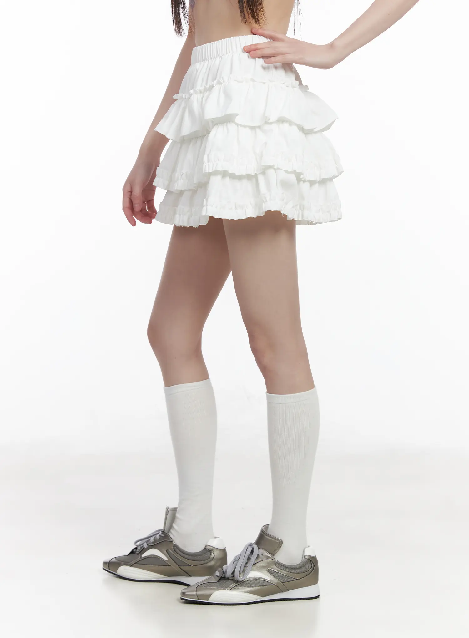 Ruffle Layered Mini Skirt CM524 - Image 3