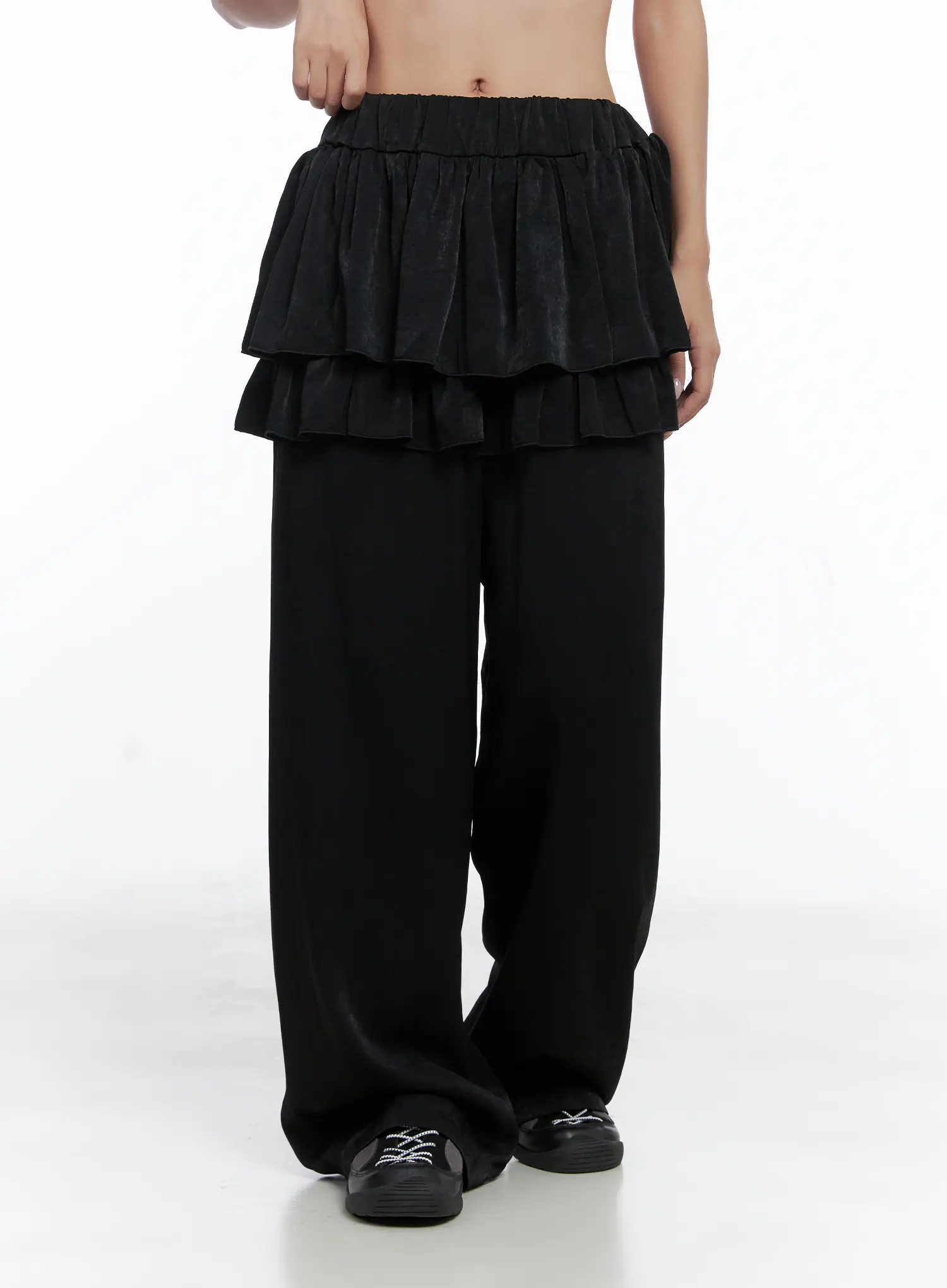 Ruffle Layered Wide-Leg Pants CS502 - Image 8