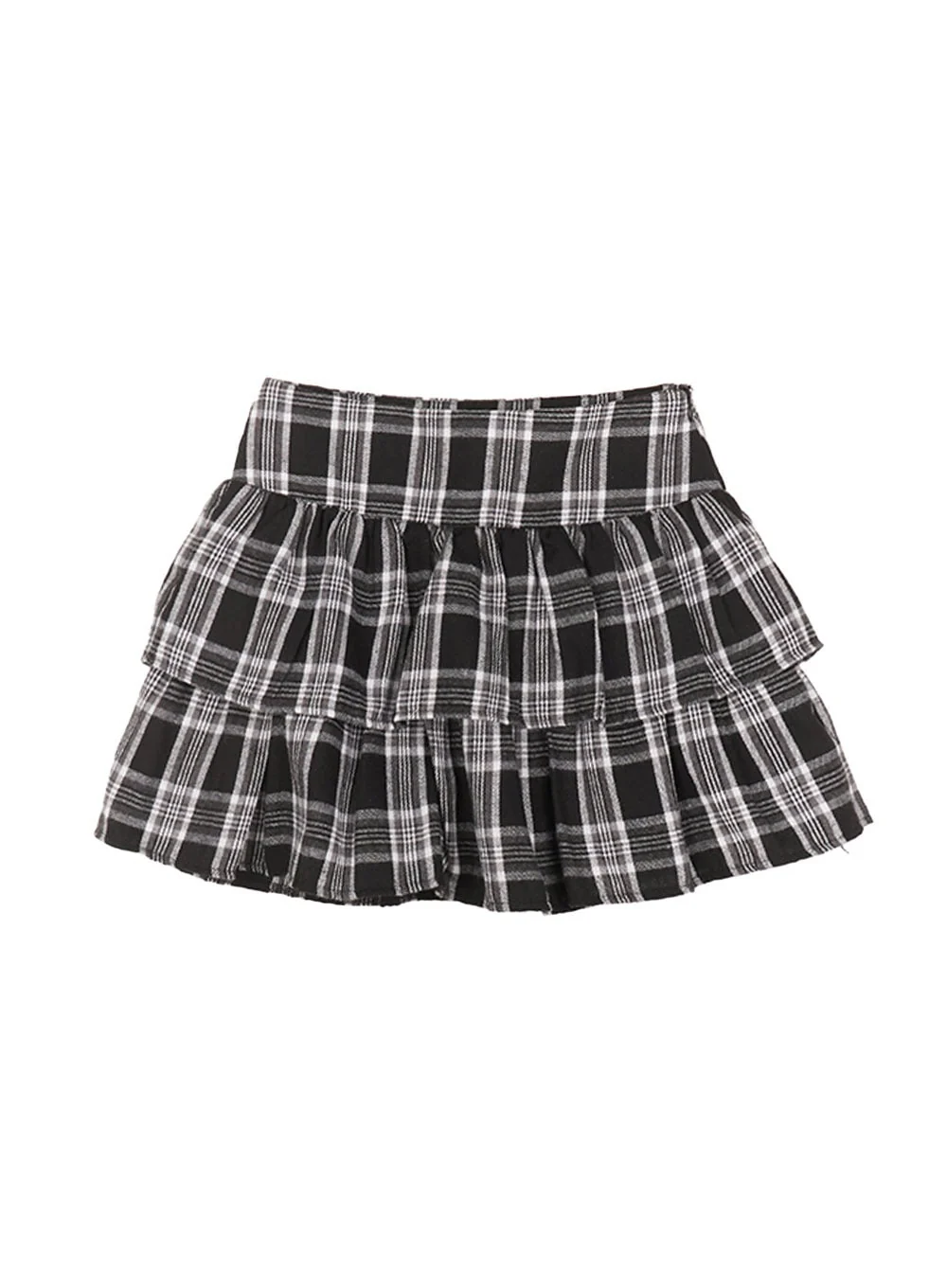 Ruffle Plaid Mini Skirt CM514 - Image 10