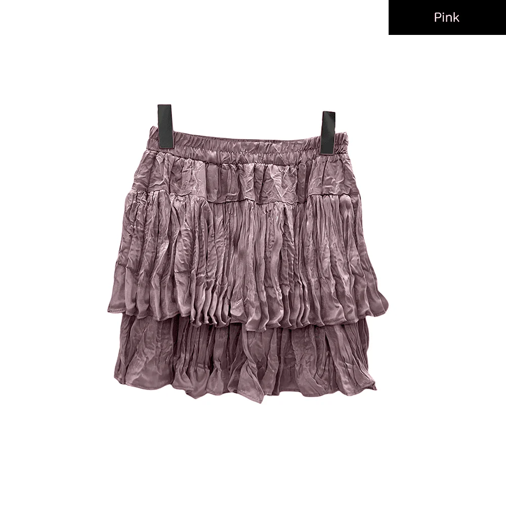 Ruffle Tier Mini Skirt J17 - Image 19