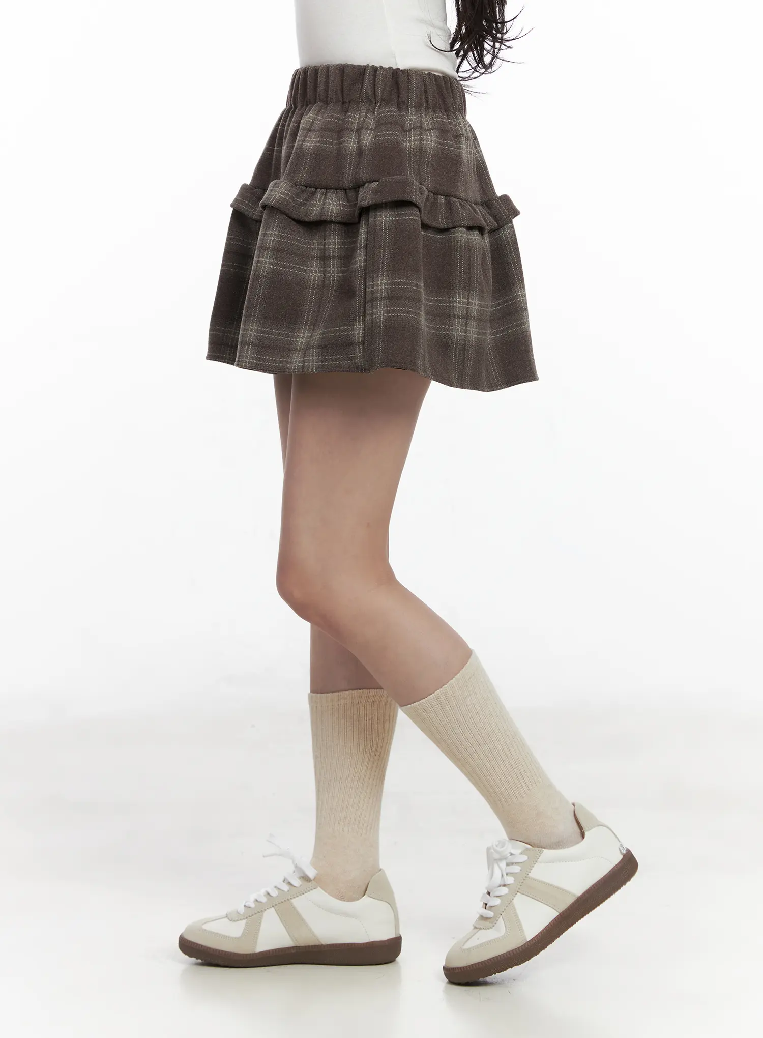 Ruffled Plaid Mini Skirt CN527 - Image 5