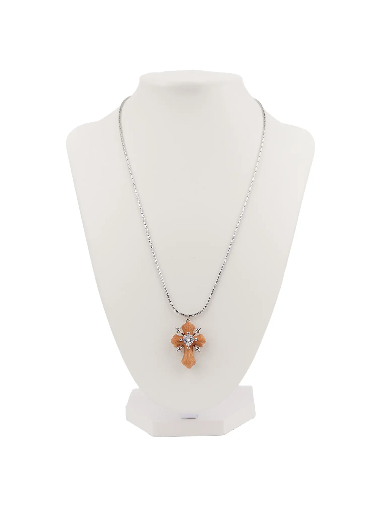 Rustic Cross Pendant Necklace CM505 - Image 3