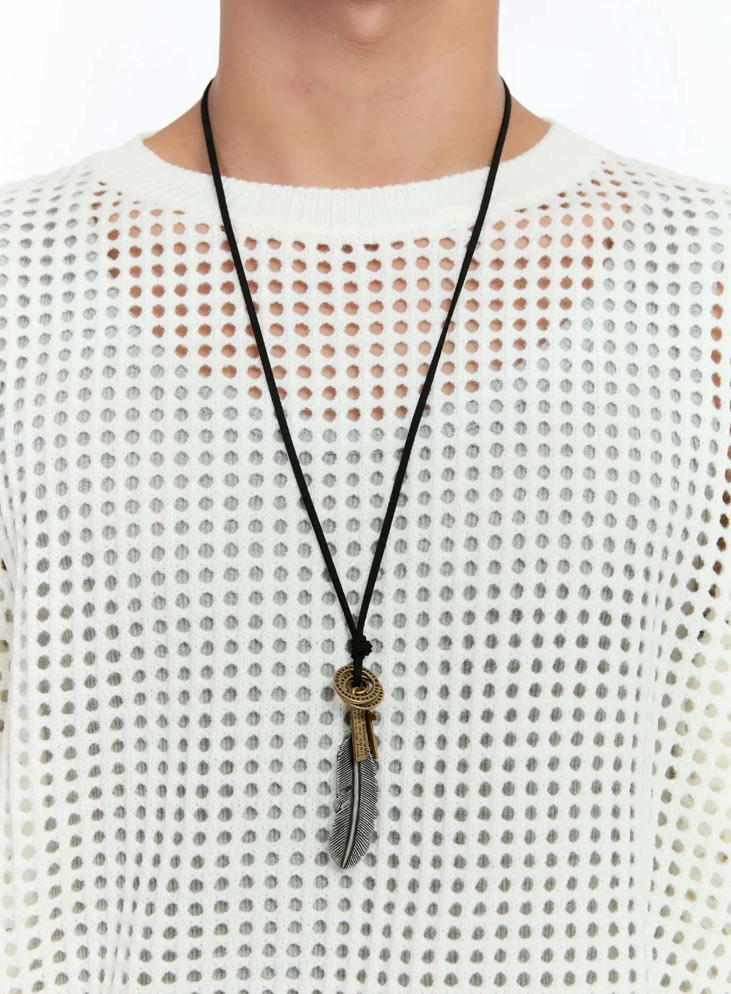 Rustic Feather Necklace IS529 - Image 2
