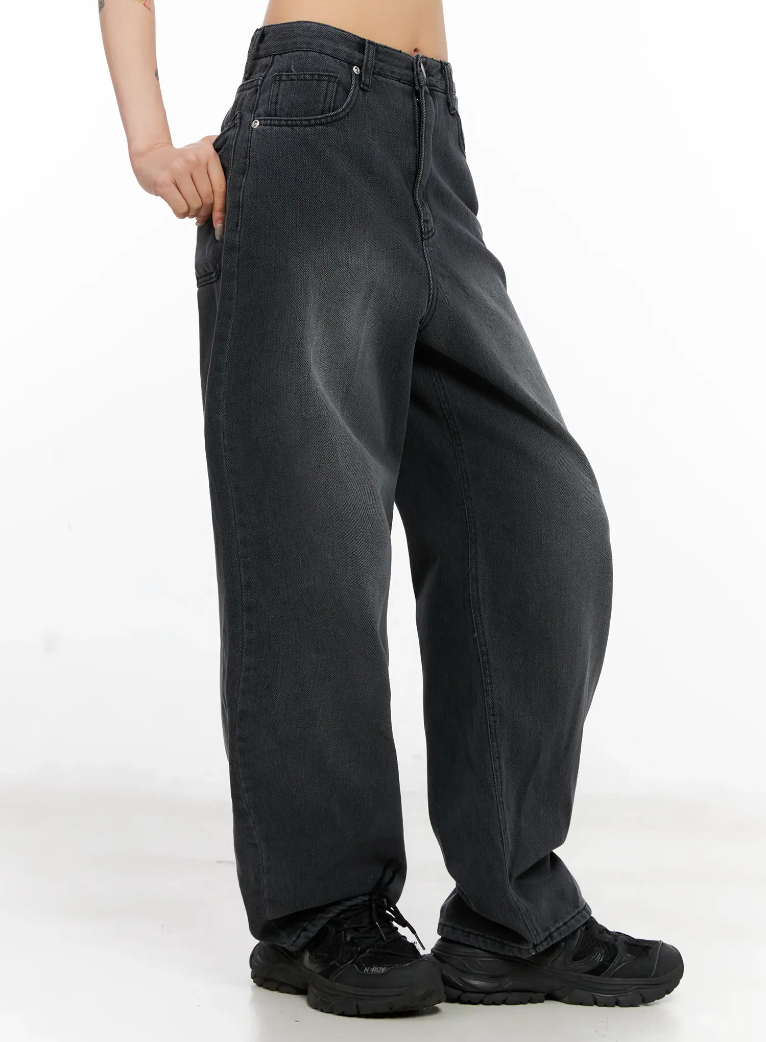 Sarang Washed Black Baggy Jeans CL528 - Image 4