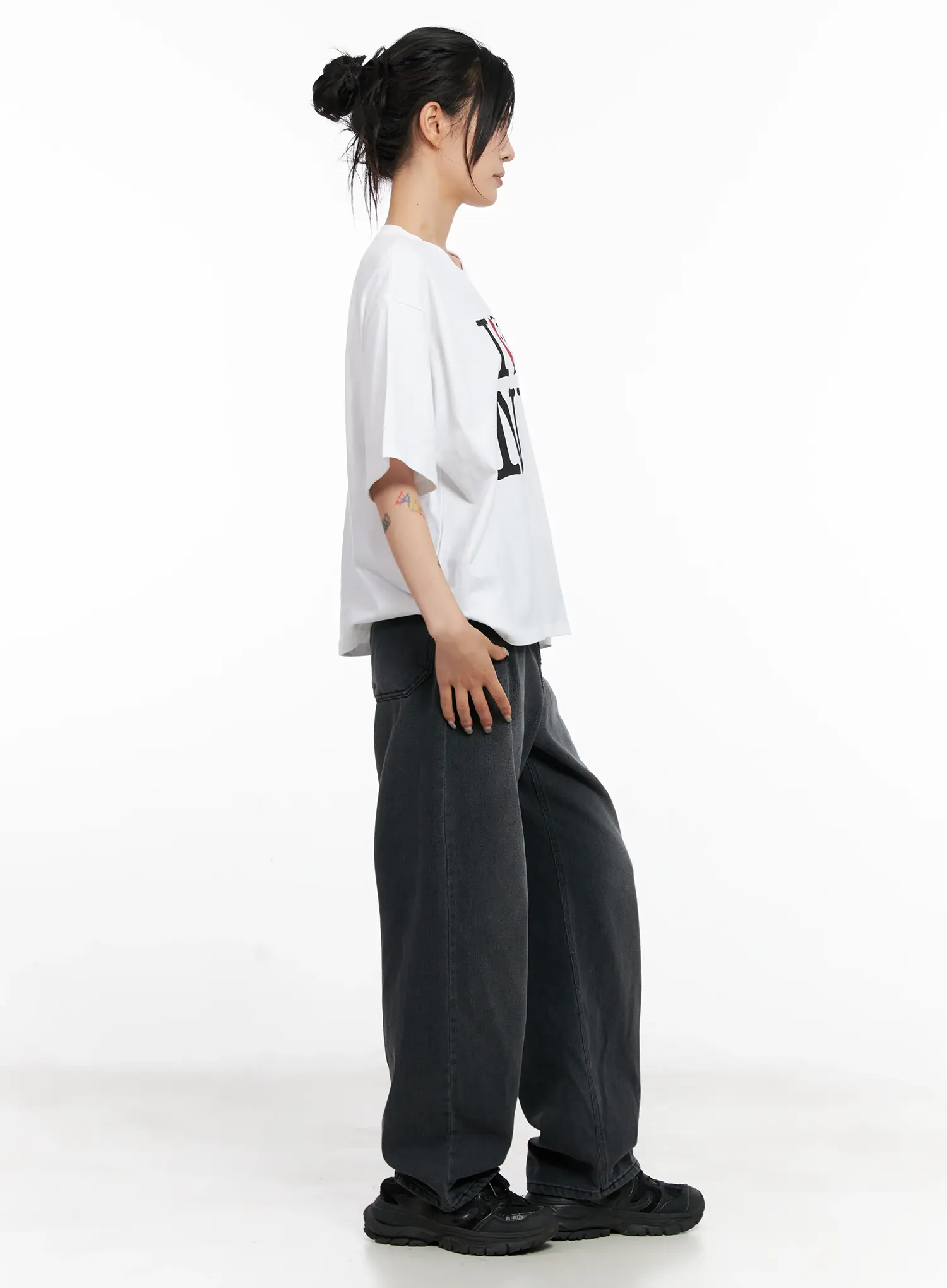 Sarang Washed Black Baggy Jeans CL528 - Image 5