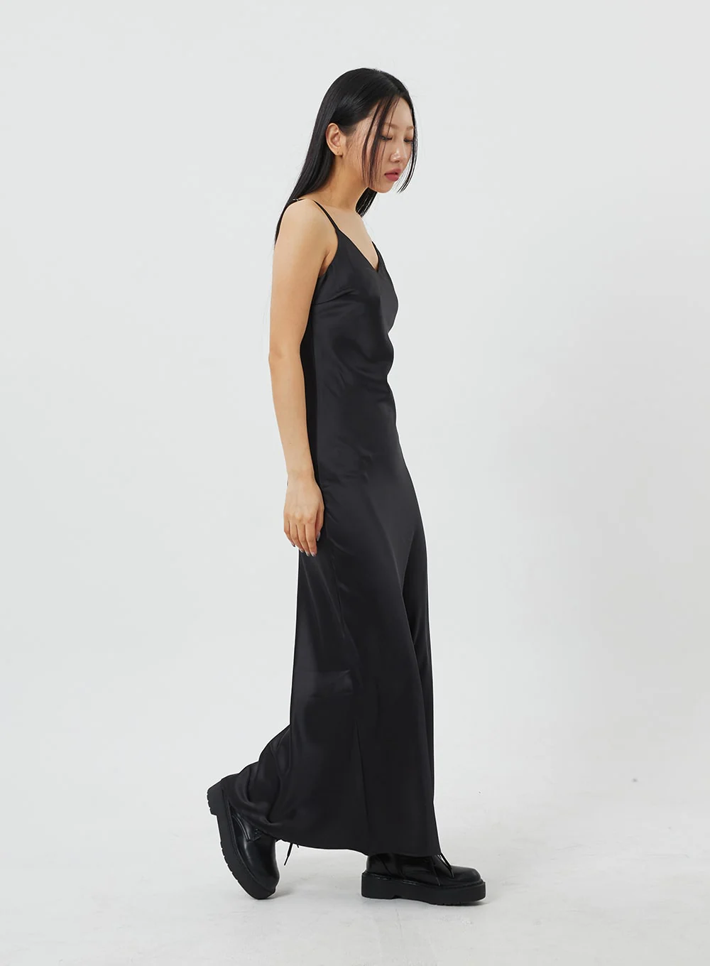 Satin Maxi Dress BF323 - Image 7