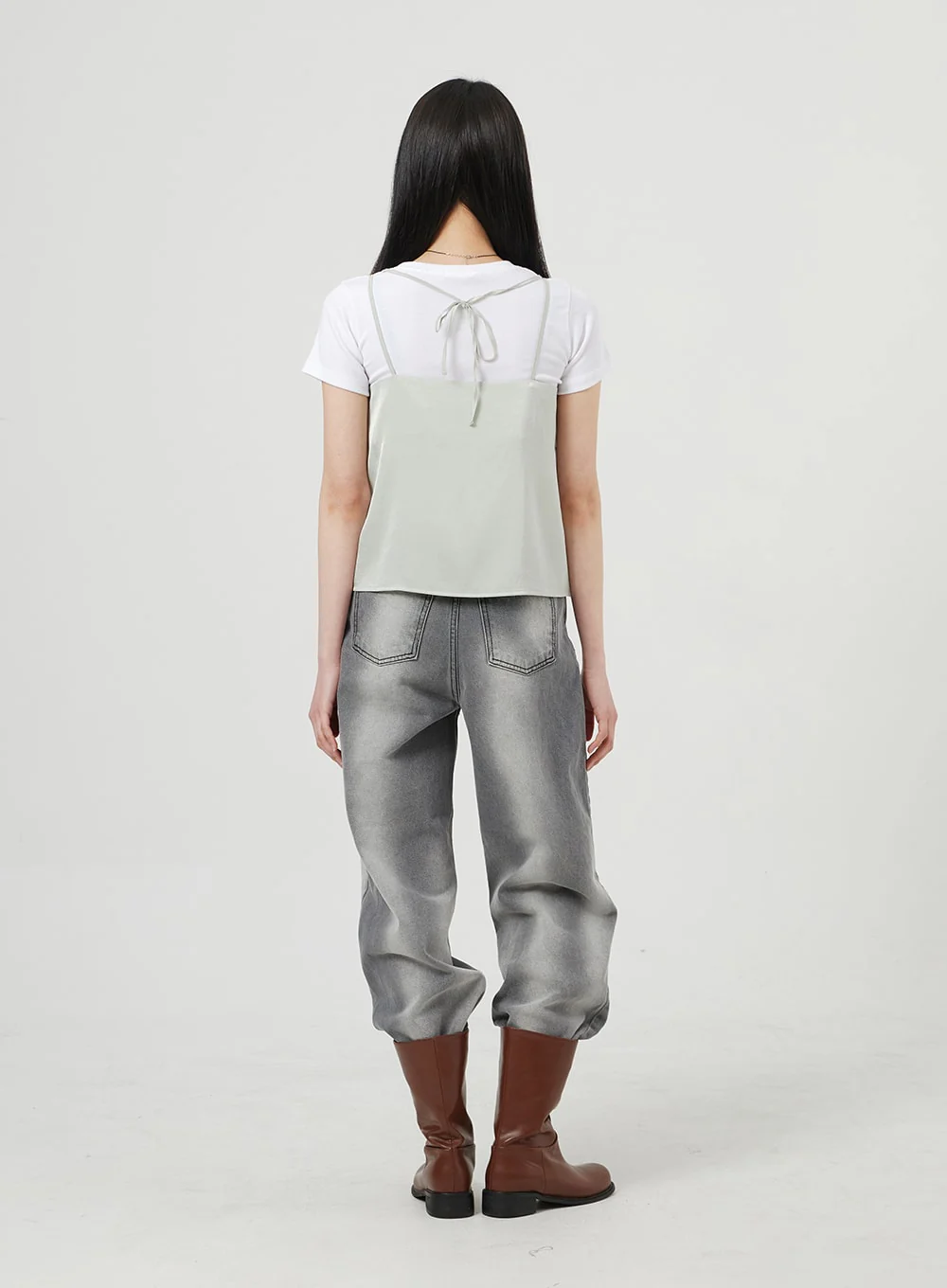 Satin Sleeveless Top OF327 - Image 8
