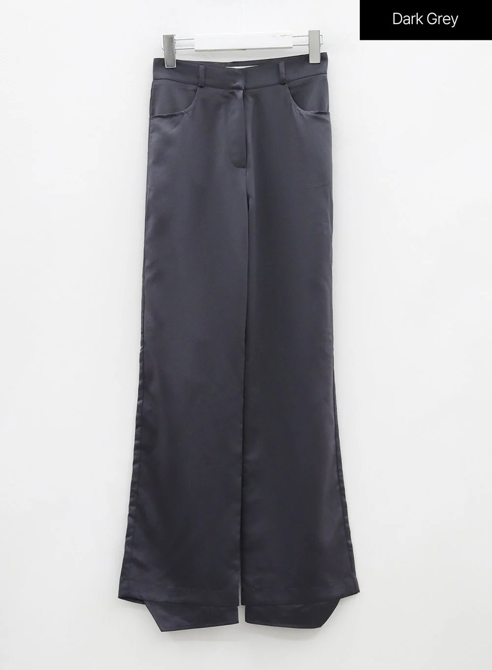 Satin Slit Straight Fit Tailored Pants OG10 - Image 14