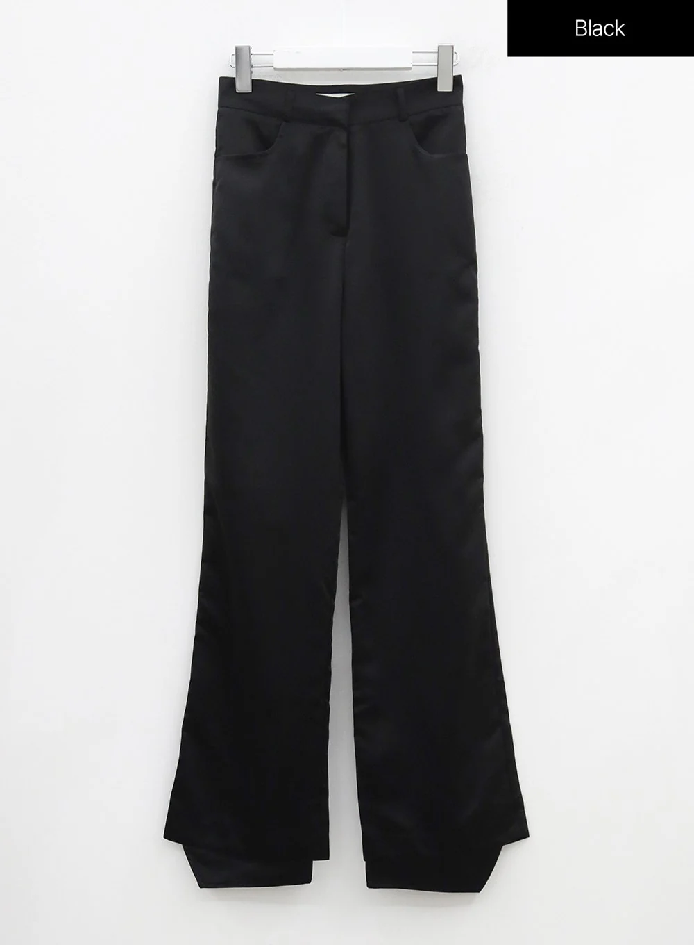 Satin Slit Straight Fit Tailored Pants OG10 - Image 16